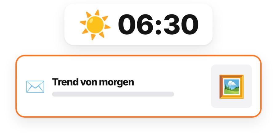 06:30 Uhr, im Postfach: Trend von morgen, mit Bild